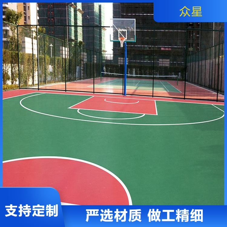 阳江市塑胶篮球场篮球场硅PU - 厂家